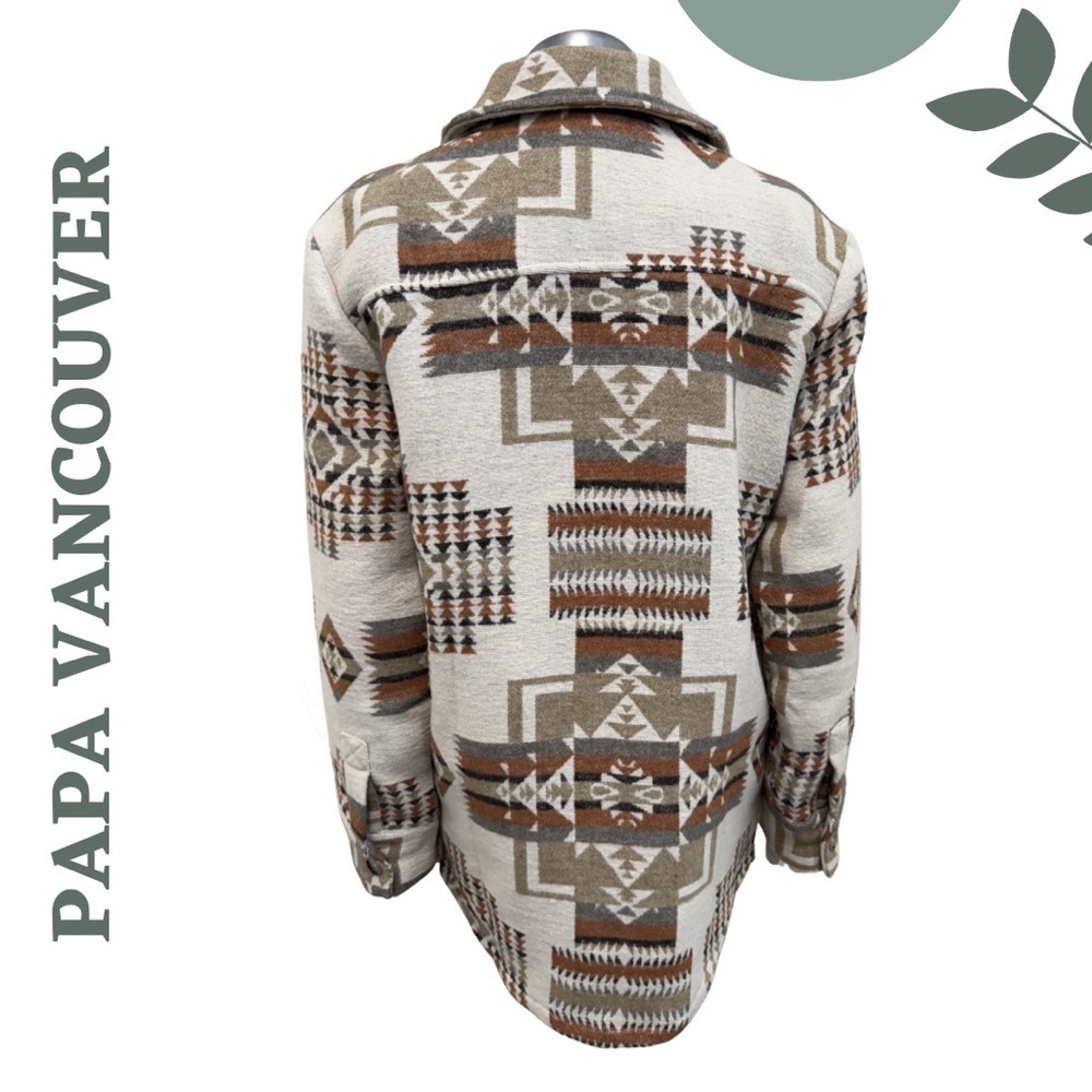 Papa Vancouver Aztec Shacket Jacket Small NWT - Picture 5 of 8